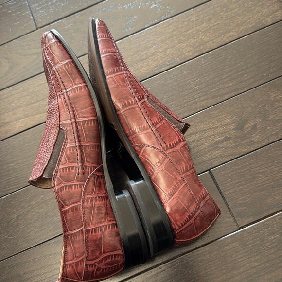 Stacy Adams Asher Men's Dress Shoes Square Toe Light Burgundy Size 10 - Picture 6 of 8